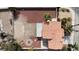 Aerial view of a home's roof, backyard, and surrounding landscape at 5850 Grey Wood Way, North Las Vegas, NV 89031