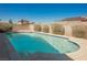 Inviting swimming pool featuring a sun-soaked patio and mature landscaping for privacy at 6284 Pinewood Ave, Las Vegas, NV 89103