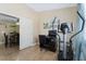 Versatile space featuring a home office setup and exercise equipment at 629 Newbridge Way, North Las Vegas, NV 89032