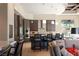 Spacious kitchen with custom cabinets, stainless steel appliances, and views into the living area at 66 Golf Estates Dr, Las Vegas, NV 89141