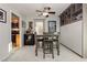 Dining room with access to kitchen and view to the outside patio at 737 Oakmont Ave # 1202, Las Vegas, NV 89109