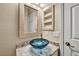 Bathroom featuring a decorative vessel sink on a granite countertop at 8406 Belmont Valley St, Las Vegas, NV 89123