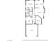 Detailed floor plan showing layout of primary bedroom, kitchen, living room, and garage with dimensions at 8732 Majestic Pine Ave, Las Vegas, NV 89143