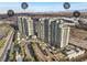 Stunning aerial view of luxury high-rise residences with manicured landscaping and convenient parking at 9101 Alta Dr # 205, Las Vegas, NV 89145