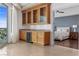 Bright living area features wet bar and access to bedroom at 9101 Alta Dr # 205, Las Vegas, NV 89145