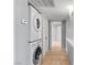 Convenient laundry area features a stacked washer and dryer for efficient space-saving at 1701 E Katie Ave # 36, Las Vegas, NV 89119