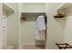 Cozy closet with hanging bathrobes and open shelving providing ample storage at 2000 Fashion Show Dr # 6109, Las Vegas, NV 89109