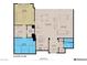 Detailed floor plan showcasing the layout of a home including the primary bedroom, bathroom, kitchen, and living room at 2000 Fashion Show Dr # 6109, Las Vegas, NV 89109