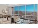 Modern living room with sleek furniture, city views and an open concept design at 2000 Fashion Show Dr # 6109, Las Vegas, NV 89109