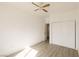 Bedroom featuring wood-look floors, closet and natural light from the window at 2128 La Salle St, Las Vegas, NV 89106