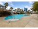 Resort style pool with waterfalls and lush tropical landscaping. Hot tub at 222 Karen Ave # 1908, Las Vegas, NV 89109