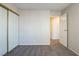 Bedroom with neutral walls, carpet, and closet for storage at 3125 Cristobal Way, Las Vegas, NV 89117