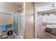 Bathroom with a standing shower and views of the Primary bedroom at 3603 Herring Gull Ln, North Las Vegas, NV 89084
