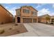 Inviting two-story home featuring a three-car garage, neutral tones, and well-kept landscaping at 3718 True Spring Pl, North Las Vegas, NV 89032