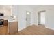 Modern kitchen featuring stainless steel appliances, bright countertops, and sleek cabinetry at 427 Wright Way, Henderson, NV 89015