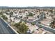 Neighborhood aerial view showcasing well-maintained homes and streets in a suburban community at 8112 Broken Spur Ln, Las Vegas, NV 89131