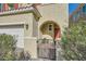 Close-up of the front entrance and a view of the two-car garage at 996 Cetona Ct, Henderson, NV 89011