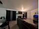 Living room has fireplace, tile floors, and leads to an outside door at , Las Vegas, NV 89142