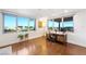 Bright home office featuring hardwood floors and expansive windows with views at 11441 Allerton Park Dr # 212, Las Vegas, NV 89135