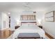 Clean main bedroom with a ceiling fan, wood accents, and neutral tones at 11441 Allerton Park Dr # 212, Las Vegas, NV 89135