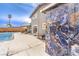 Beautiful backyard area with a pool and outdoor shower at 1812 Renada Cir, North Las Vegas, NV 89030