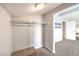 A closet with storage space ready for personalization at 1812 Renada Cir, North Las Vegas, NV 89030