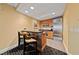 Modern kitchen featuring stainless steel appliances, bar seating, and great lighting at 2000 N Fashion Show Dr # 3307, Las Vegas, NV 89109