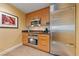 Modern kitchen with stainless steel appliances and lots of cabinet storage at 2000 N Fashion Show Dr # 3307, Las Vegas, NV 89109