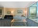 Bright living room featuring modern furniture, large windows, and city views at 2000 N Fashion Show Dr # 3307, Las Vegas, NV 89109