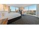 Spacious main bedroom with floor-to-ceiling windows and panoramic city views at 2000 N Fashion Show Dr # 3307, Las Vegas, NV 89109