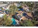 An aerial view of the back yard and in ground swimming pool at 2917 Chapala Dr, Las Vegas, NV 89120