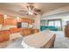 Dining area and kitchen are connected in this open concept home design at 3567 Horizon Cir, Las Vegas, NV 89121