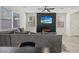 Cozy living room with fireplace and TV at 460 Accelerando Way, Henderson, NV 89011