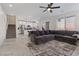 Spacious living room adjacent to modern kitchen area at 460 Accelerando Way, Henderson, NV 89011