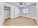 Bedroom featuring a window and closet, providing ample storage space at 4837 Morning Splash Ave, Las Vegas, NV 89131