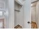 A closet featuring a rod for hanging clothes and wood-look floors at 4837 Morning Splash Ave, Las Vegas, NV 89131