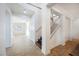 Bright entryway with tile floors, staircase, and decorative molding at 7466 Matilda St, Las Vegas, NV 89113