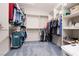 Walk-in closet with rows of shelving and plenty of room for storage and clothing at 1407 Wheelwright Ct, Mesquite, NV 89034