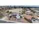 Aerial view showcases home's prime location, well-maintained yard, and proximity to Las Vegas's attractions at 1462 Rawhide St, Las Vegas, NV 89119