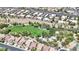Overhead shot of the community's green space, surrounded by well-maintained homes and lush landscaping at 1909 Mountain Hills Ct # 103, Las Vegas, NV 89128