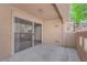 This is the patio featuring an exterior door, storage closet and concrete flooring at 1909 Mountain Hills Ct # 103, Las Vegas, NV 89128