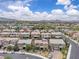 Aerial view of a meticulously planned community, showcasing well-maintained homes and streets at 2833 Athena Hill Ct, Henderson, NV 89052