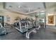 Well-equipped gym featuring modern cardio machines, weight benches, and mirrored walls at 3441 Mountain Park St, Las Vegas, NV 89129