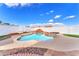 Inviting pool featuring rock waterfall, spa, and ample lounge space at 3536 Golden Pedal St, Las Vegas, NV 89129