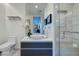 Modern bathroom featuring a sleek vessel sink, and a luxurious glass-enclosed shower, perfect for a spa-like experience at 3726 S Las Vegas Blvd # 1107, Las Vegas, NV 89158