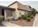 Street view of a building with low-maintenance landscaping and a tiled roof at 3934 Torsby Pl, Las Vegas, NV 89119
