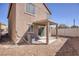 Exterior view of a home highlighting a covered patio, perfect for outdoor relaxation and entertainment at 5285 Bombazine St, Las Vegas, NV 89122