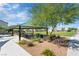 Outdoor picnic and playground area with green space, trees, and a shaded picnic table at 760 Crisp Morning Ct, North Las Vegas, NV 89086