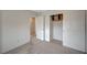 Bedroom features carpeted flooring and a sliding closet, offering practical storage solutions at 10265 Franford Ct, Las Vegas, NV 89183