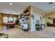 Large game room with pool table, unique decor, and natural light at 3801 W Hammer Ln, North Las Vegas, NV 89031